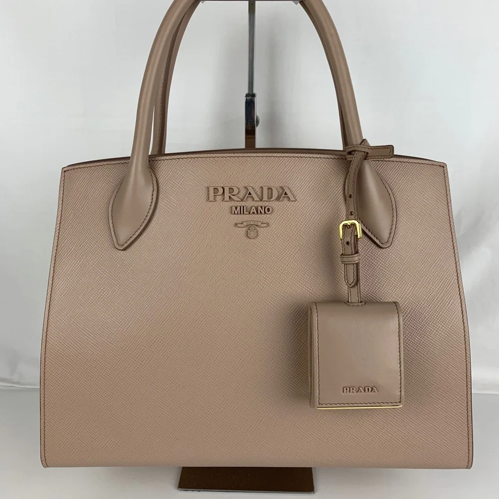 Prada Large Monochrome Tote in Cipria - Picture 1 of 8